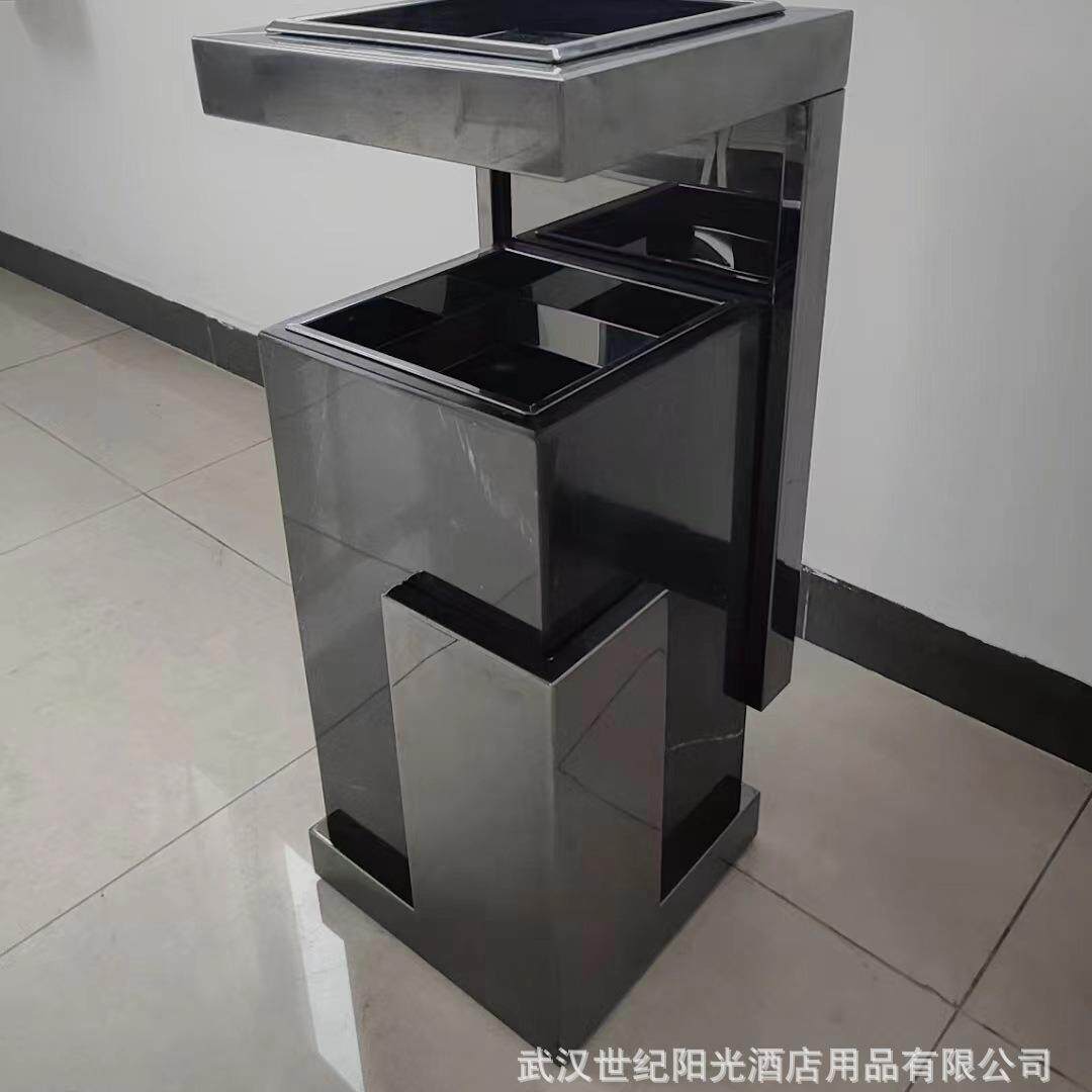 工艺垃圾桶酒店门口大厅过道物业单位电梯口花盆桶桶不锈钢可回收