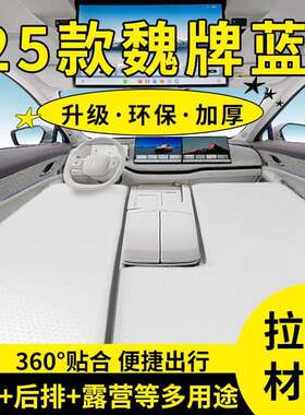 魏派蓝山车载充气床车用拉丝睡垫旅充气床蓝山双人拉丝硬床板加厚
