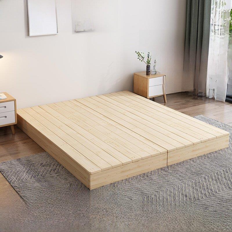 榻榻米地铺床实木折叠日式床架防潮排骨架落地满铺床板加厚地台床
