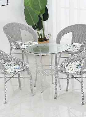 星城藤椅三件套阳台小桌椅家用休闲网红庭院靠背椅子