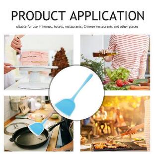 2 Pcs Cooking Silicone Spatula Set Skillet Non-stick Spoon