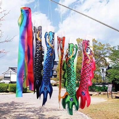 Windsock Foldable Chines Dragon Pattern Hanging Windsock