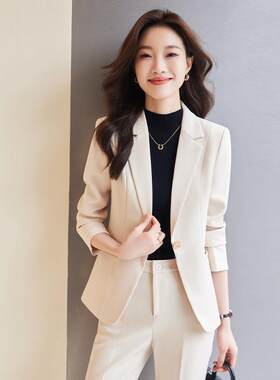 秋冬西装套装女2025新款小个子西服女士休闲 职业时尚气质修身正