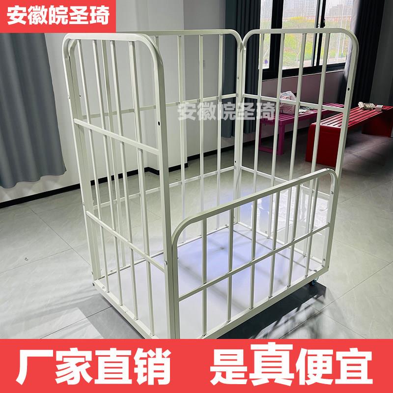 服装厂布料周转车裁片车间三层运料手推车成品衣料堆布搬运车