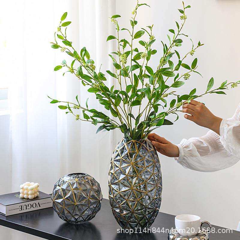 现代高档家居桌面装饰花摆件客厅餐桌电视柜假花仿真花插花艺摆设