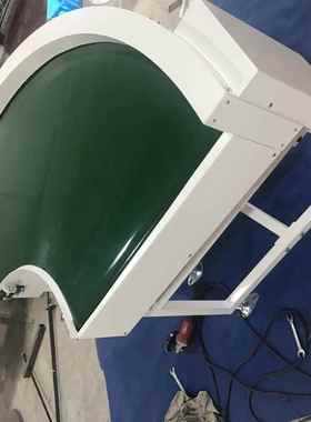 小型拐角机90度皮专带弯机物流链转条ZKE用输送机爬坡传送带