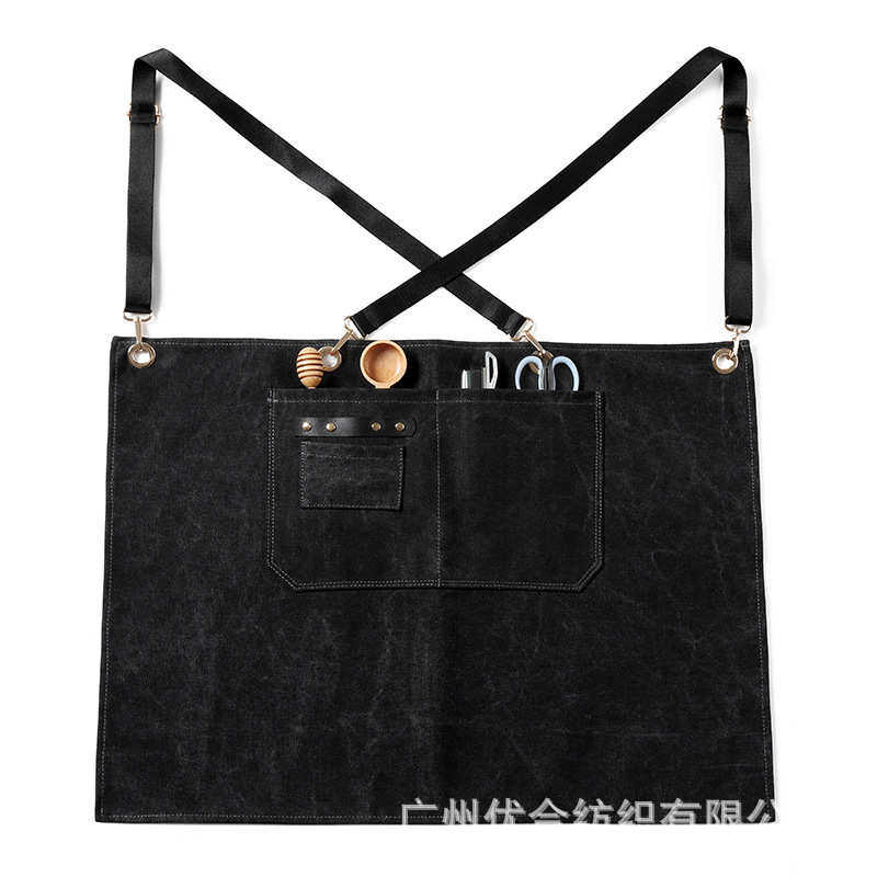 高级感半身背带防水围裙牛仔帆布时尚餐厅烧烤火锅店工作围裙定制,家庭/个人清洁工具,围裙套装,淘宝优惠券,粉丝福利购,淘宝优惠卷