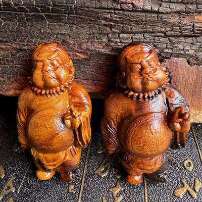 龙虎山雷焦枣木雷枣木手把件傲娇送福钟馗神像钥匙扣手把件工艺品