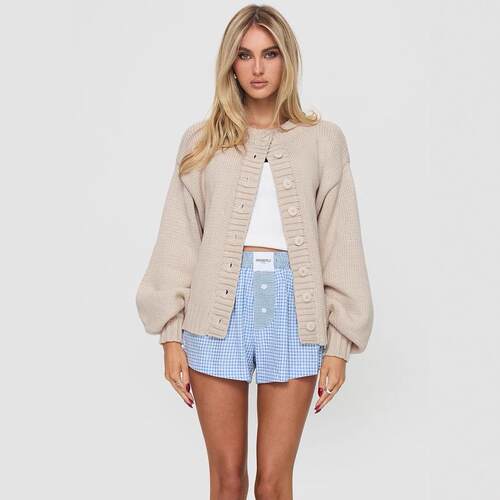 Women Fall Winter Knit Wear Cardigan Casual Solid Long