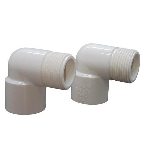 Pvc外齿弯头90度塑料水管鱼缸配件4点20 25 32外螺纹外丝接头