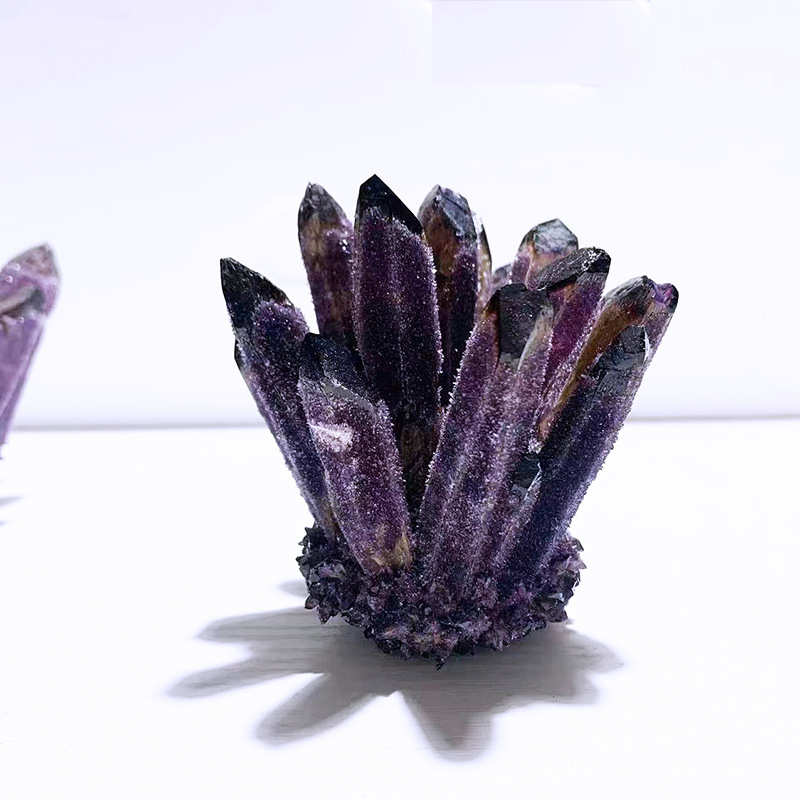 批发紫水晶簇摆件 家居软装桌面书柜装饰品紫晶晶簇摆饰紫色水晶