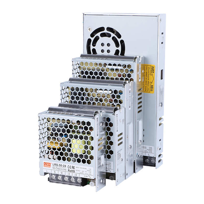 铭纬LRS-350超薄开关电源24V48V直流输出AC转DC转换电源200W/100W