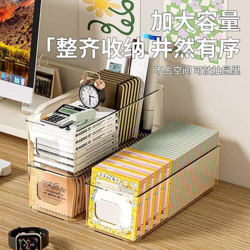 2025 New Minimalist Desktop Organizer Box, Transparent Conta
