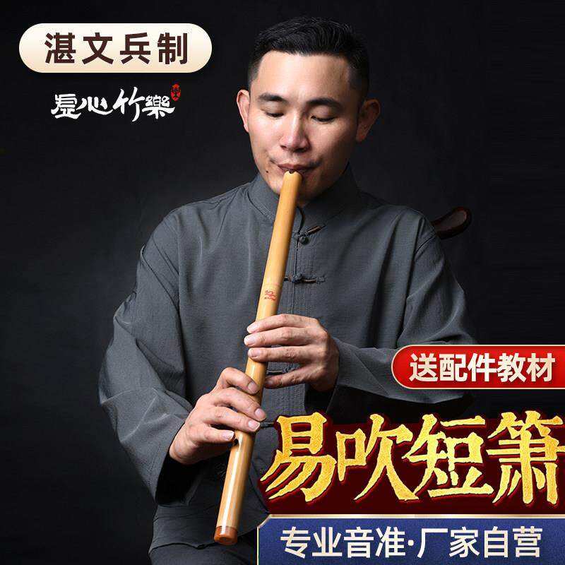 洞萧零基础短箫乐器初学入门专业高档紫竹六古风八孔f调短萧笛潇g