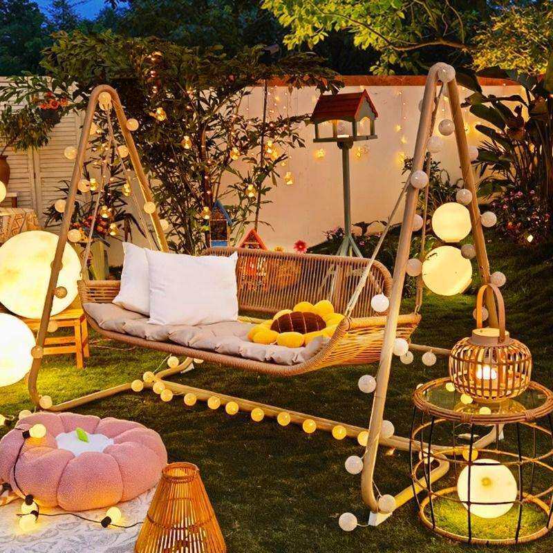 阳台吊篮户外花园秋千家用室内摇椅单人摇篮吊椅吊床庭院网红双人