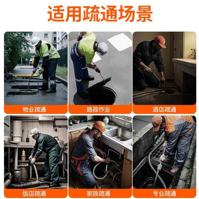 黑猫匠心高压管道通清洗机大功率商疏MCP用水道汽油下柴管道疏通