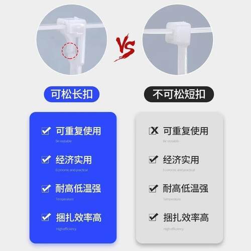 商博塑料大号强力捆玉米秸秆自锁式尼龙扎带10*1.1米塑料束带白色