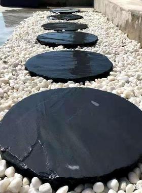公园铺地垫脚石铺路石板庭院踏步石步石院子垫脚青石板青石户外