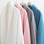 纯棉浴袍六层纱布六层情纱布衣冬加厚长款 浴酒店高端睡秋袍侣男女