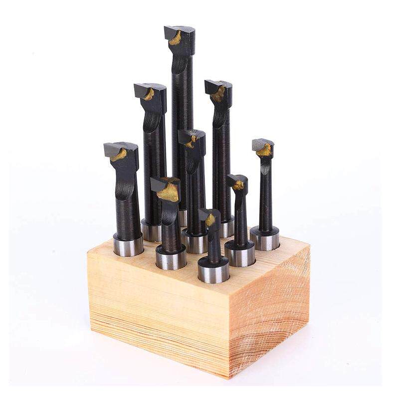 12mm-9pcs-F1镗刀套装 9支装1/2"硬质合金镗头镗孔器焊接刀杆跨境