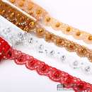 水晶珠子 饰花边 窗帘配件 装 水滴纱边 辅料花边 窗帘花边