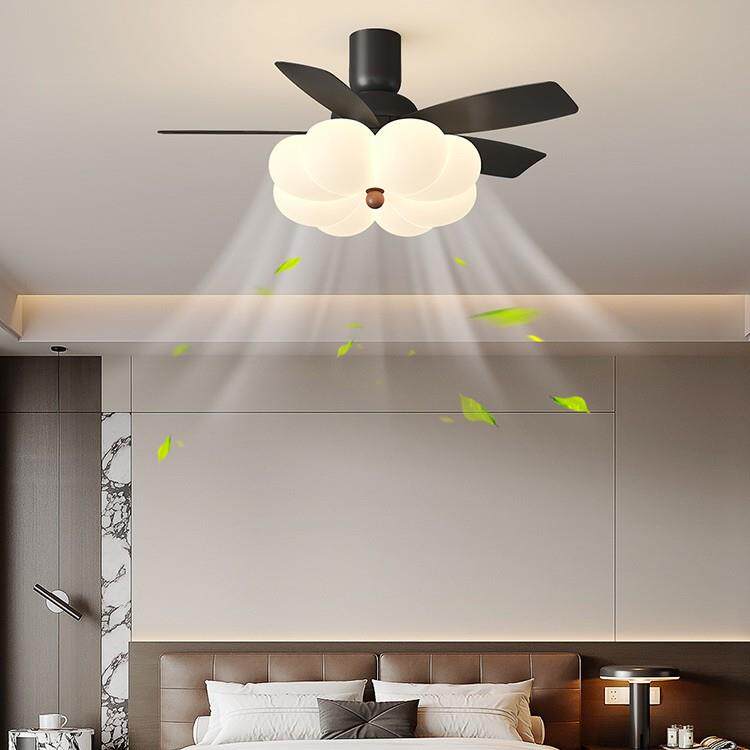 中古风卧室风扇灯复古感餐厅吊扇灯书房儿童房护眼电扇吸顶灯