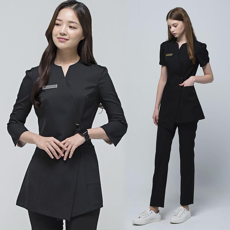 高端美容院美容师纹绣师气质工作服皮肤管理足疗养生服套装女春夏