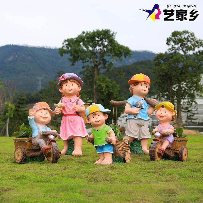 卡通人物雕塑户外花园园林景观玻璃钢幼儿园装饰创意花盆庭院摆件,纺织面料/辅料/配套,纺织机械配件,淘宝优惠券,粉丝福利购,淘宝优惠卷