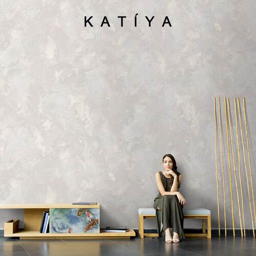 Katiya涂鸦轻奢艺术墙布北欧手绘金属客厅沙发电视背景墙壁纸壁画
