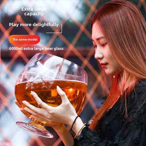 超大杯超大容量啤酒杯超大红酒杯高脚杯英雄杯