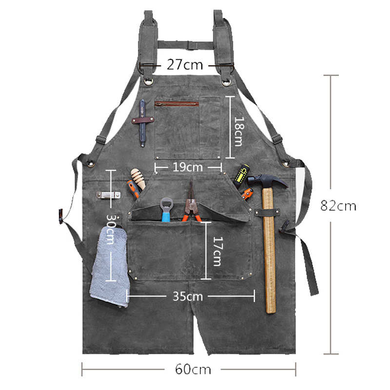 油蜡帆布围裙现货批发放工具围腰电工木工围裙批发定做