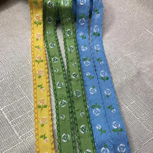 小花朵花邊織帶彩色提花織帶服飾領口手工diy服裝 帽 輔料紡織鞋