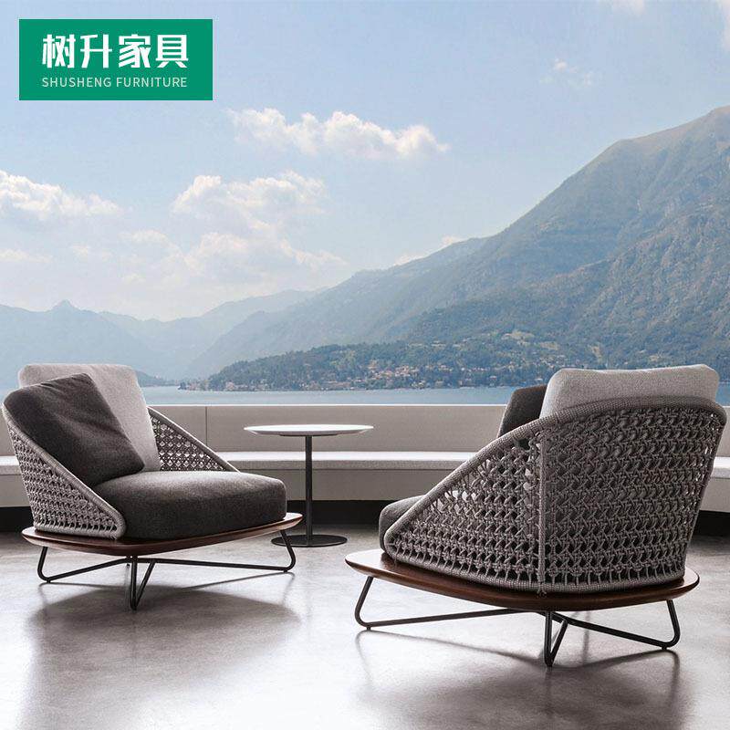 北欧无品牌/户外沙发外天花园庭院室藤椅沙发组合藤外艺户桌椅休