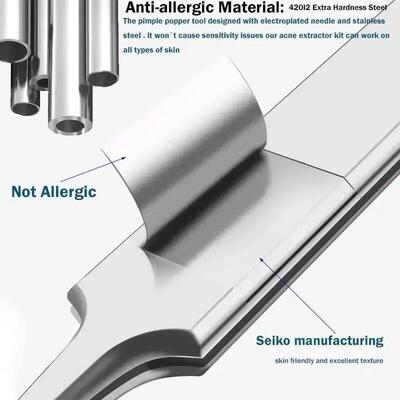 11Pcs Ingrown Hair Tweezers Acne Blackhead Removal Needles