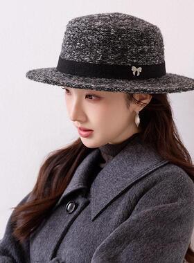 今年流行的新款帽子老钱风秋冬时尚休闲通勤帽子女英伦复古风百搭