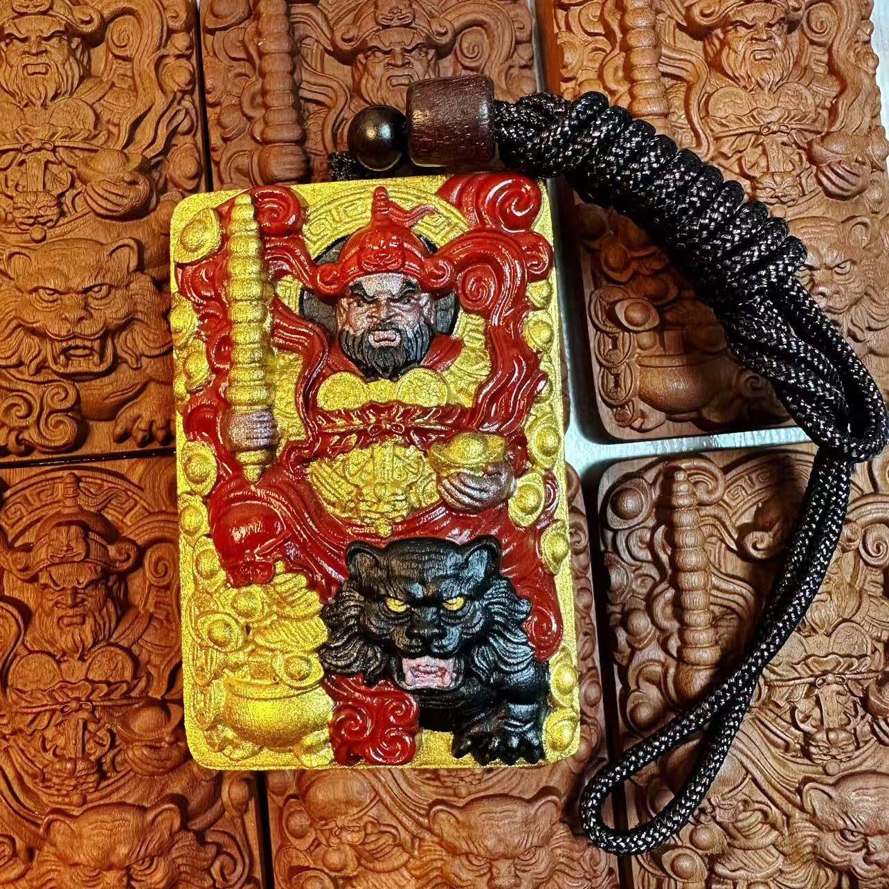 百年雷击枣木赵公明财神精品挂件