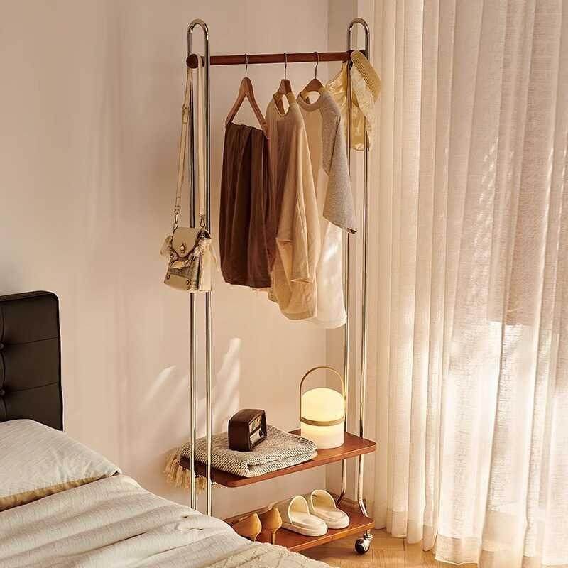 加粗加厚实移衣帽架家用动落地功多能衣架收纳JEM挂木衣架卧室置