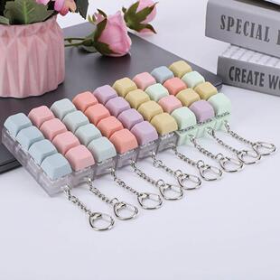 Keychain Fidget Keycap Decompression Keys Keyboard Button