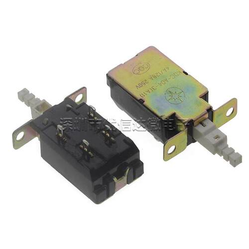 KDC-A11 电视机开关 电源自锁按钮开关双路直键4脚8A250V光孔25MM
