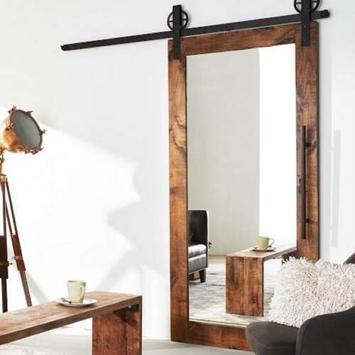 美式谷仓门镜子移门卫生间门卧室实木门工业风厕所门书架门隐形门