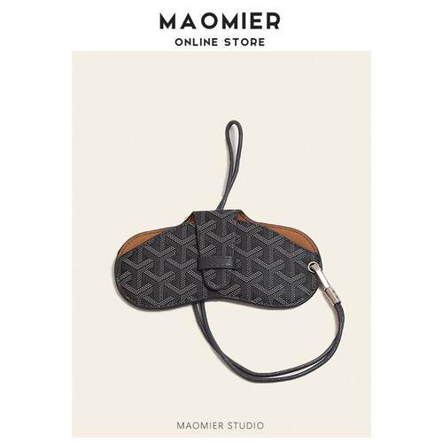 MAOMIER 挂颈眼镜包可携式女随身近视眼镜盒太阳太阳眼镜收纳袋挂