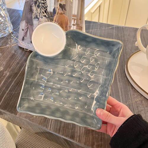ZJS盘子商店 轻奢高级家用陶瓷水饺盘精致餐具