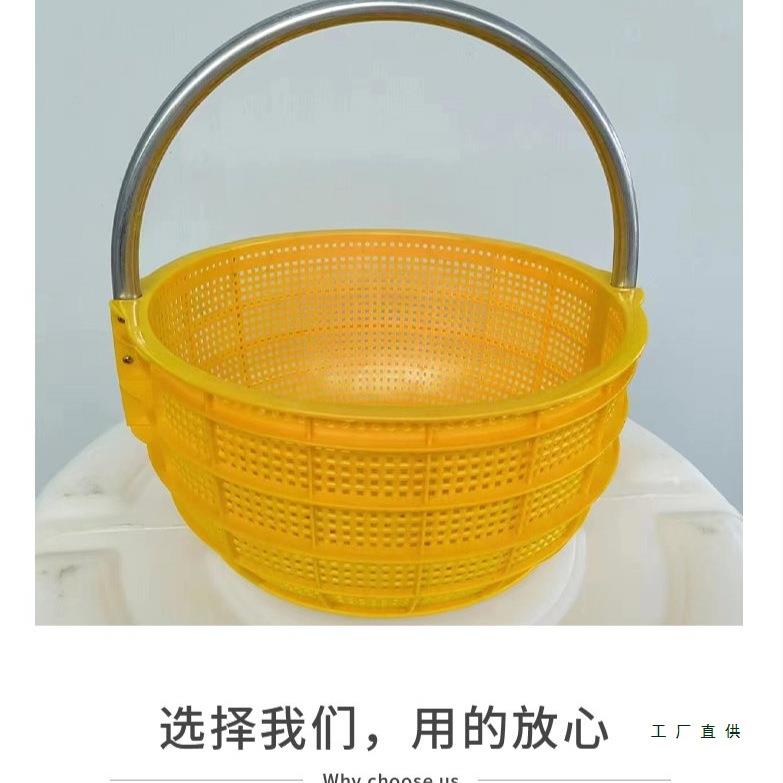 新款篮子塑料篮草莓园采摘篮户外耐用耐磨金属手把热销物品篮