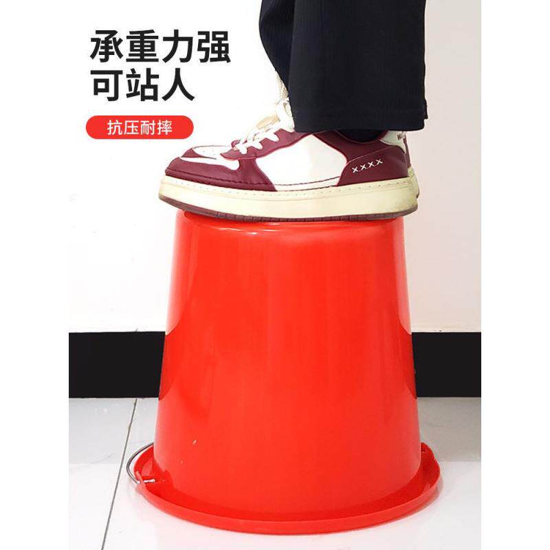 家用加厚塑料水桶耐塑料桶摔工地大径口储313农用化桶特厚肥红桶