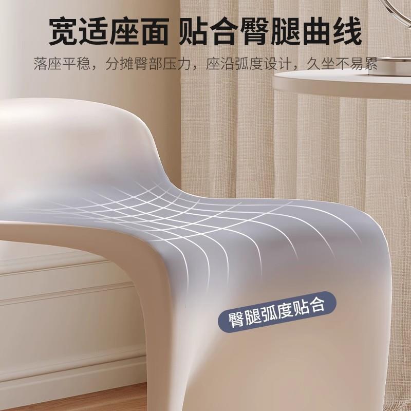 北欧岛台餐椅可叠放高凳子设计师椅子咖啡厅奶茶店洽谈塑料潘东椅