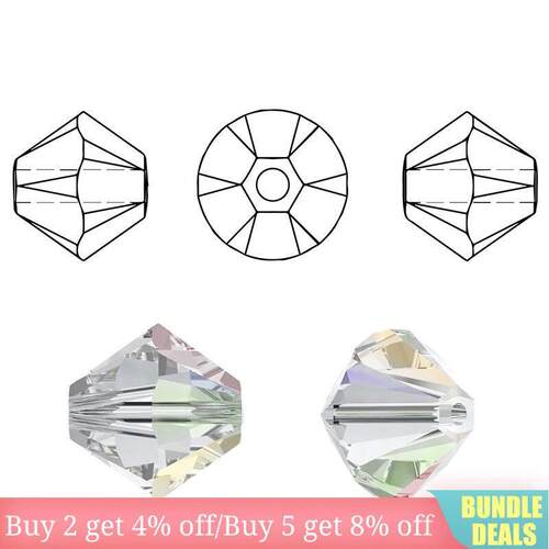 600pcs Wholesale 4mm Glass Bicone Beads Crystal Beads Facete