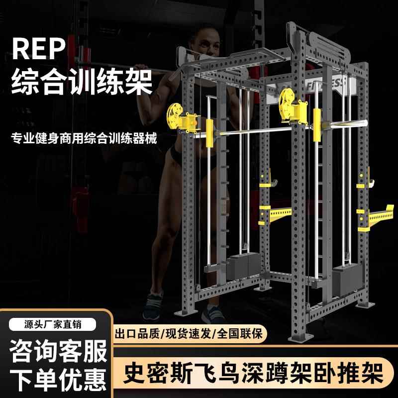 定制REP深蹲卧推架龙门架小飞鸟史密斯综合训练架商用飞鸟龙门架图片