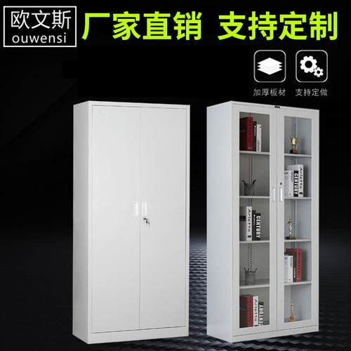 计钢制办公文件柜柜财务会料文件LF-001柜玻璃资中二斗铁皮厂家