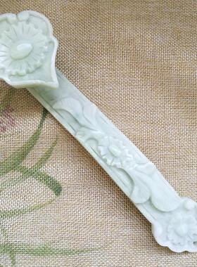 天然蓝田玉如意摆件家居客厅办公室工艺品摆设 吉祥如意摆件