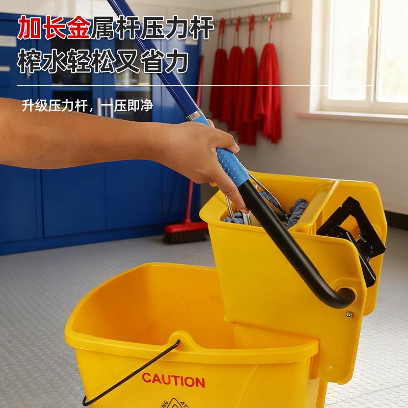 加厚榨水车拖把桶商用塑料挤水桶墩布沥水桶物业保洁多功能压水车